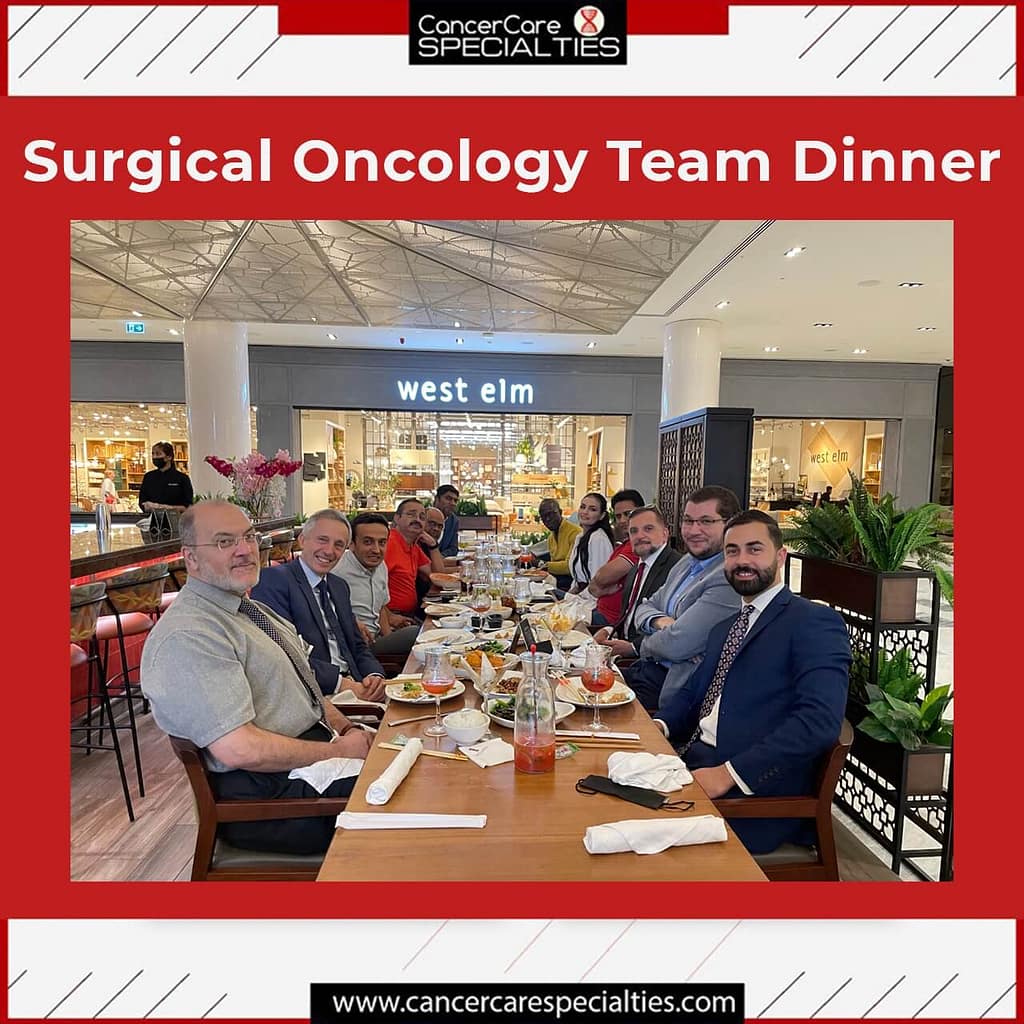 Surgical oncology team dinner